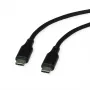 ROLINE Kabel USB 2.0 C-C ST/ST Silikon 60 W 1 m czarny - Kabel - Cyfrowy/Danych (11.02.9120)