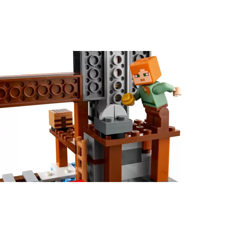 Zestaw konstrukcyjny LEGO Minecraft Kopalnia Kilof 21277 — 530 elementów, 3 minifigurki, wiek 8+