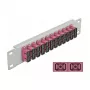 Patch panel światłowodowy DeLOCK 10 cali 12 portów SC Duplex fioletowy 1U szary