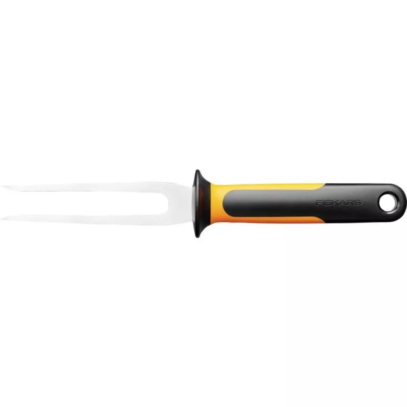 Widelec do mięsa Fiskars 1057548 z rączką ze stali nierdzewnej, dwuzębny widelec do krojenia