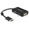 DeLOCK 0.16m DisplayPort/VGA+HDMI+DVI VGA (D-Sub)+ HDMI + DVI Czarny