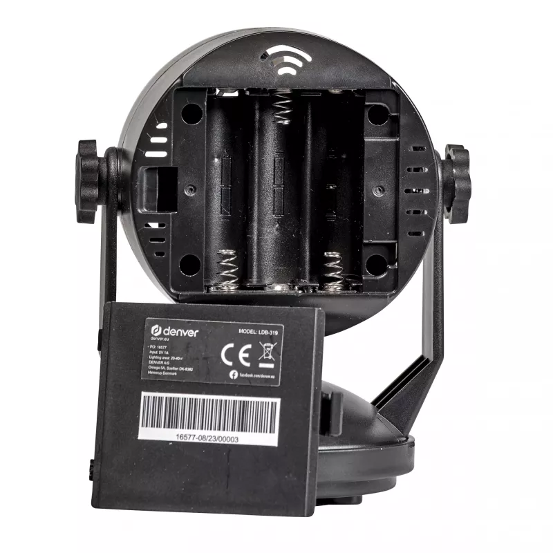 LED disco ball light DENVER LDB-319 — kompaktowe światło imprezowe LED, model 117220200040