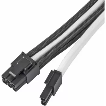Przedłużacz zasilania SILVERSTONE PP07E 8‑pin PCIe 30 cm (czarno-biały)