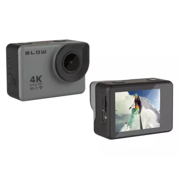 Kamera sportowa BLOW 78-538 — 4K Ultra HD, wyświetlacz 2 cale, pole widzenia 170°, Wi‑Fi, stabilizator obrazu, microSD do 64 GB