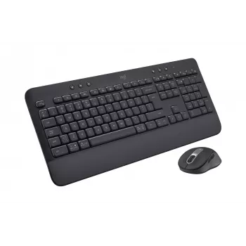 Logitech Signature MK650 for Business - Zestaw klawiatury i myszy - Bezprzewodowy - 2,4 GHz, Bluetooth LE - QWERTY - Hiszpański - Grafit