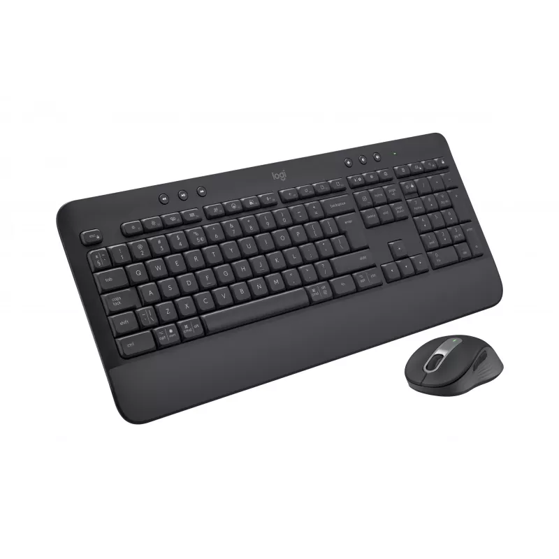 Logitech Signature MK650 for Business - Zestaw klawiatury i myszy - Bezprzewodowy - 2,4 GHz, Bluetooth LE - QWERTY - Hiszpański - Grafit
