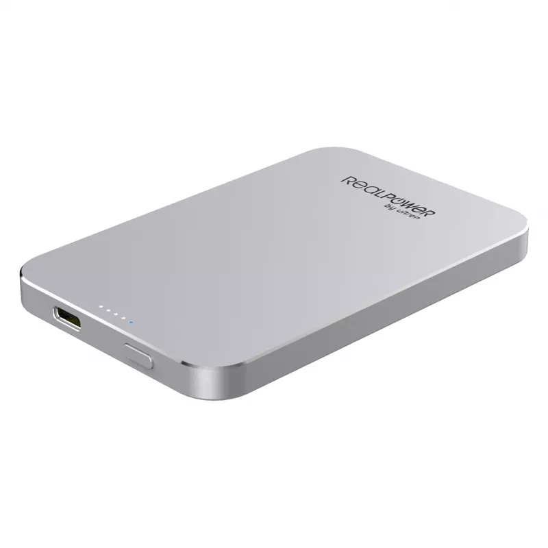 RealPower Powerbank PB-5000 MAG Srebrny 5.000mAh