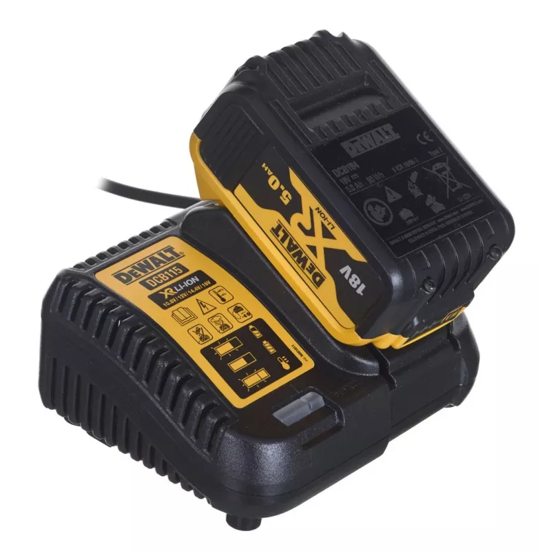 Pilarka łańcuchowa DeWalt DCM565P1 — bezprzewodowa, prowadnica 30 cm, akumulator 5 Ah, zbiornik oleju 0,12 L
