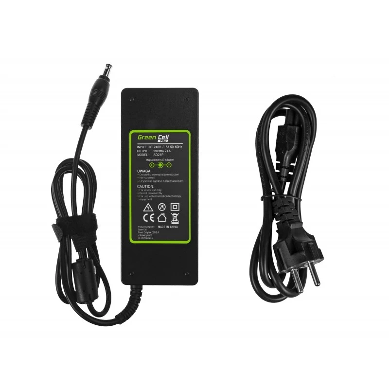 Zasilacz/konwerter Green Cell AD21P do użytku wewnętrznego 90 W Czarny