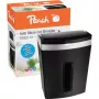 Niszczarka do papieru Peach PS600-10 Mikroniszczenie 63 dB Czarny, Srebrny