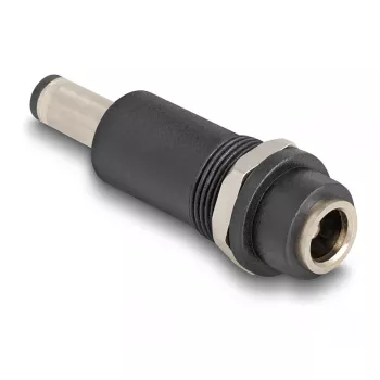 Adapter DELOCK DC 5.5 x 2.1 mm (żeński) na DC 5.5 x 2.5 mm (męski), czarny