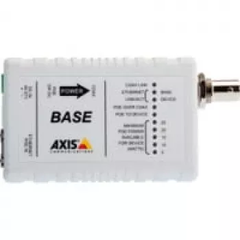 AXIS T8640 Adapter Ethernet przez koncentryk PoE+ — konwerter mediów — Ethernet, Fast Ethernet — 10Base-T, 100Base-TX — RJ-45 / BNC (komplet 2 szt.) — do AXIS P1346, P1346-E, P5534, P5534-
