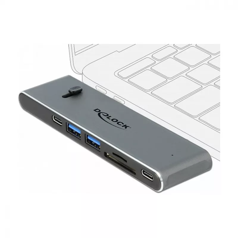 Stacja dokująca DeLOCK Dual USB Type-C z HDMI USB 3.2 SD PD 3.0