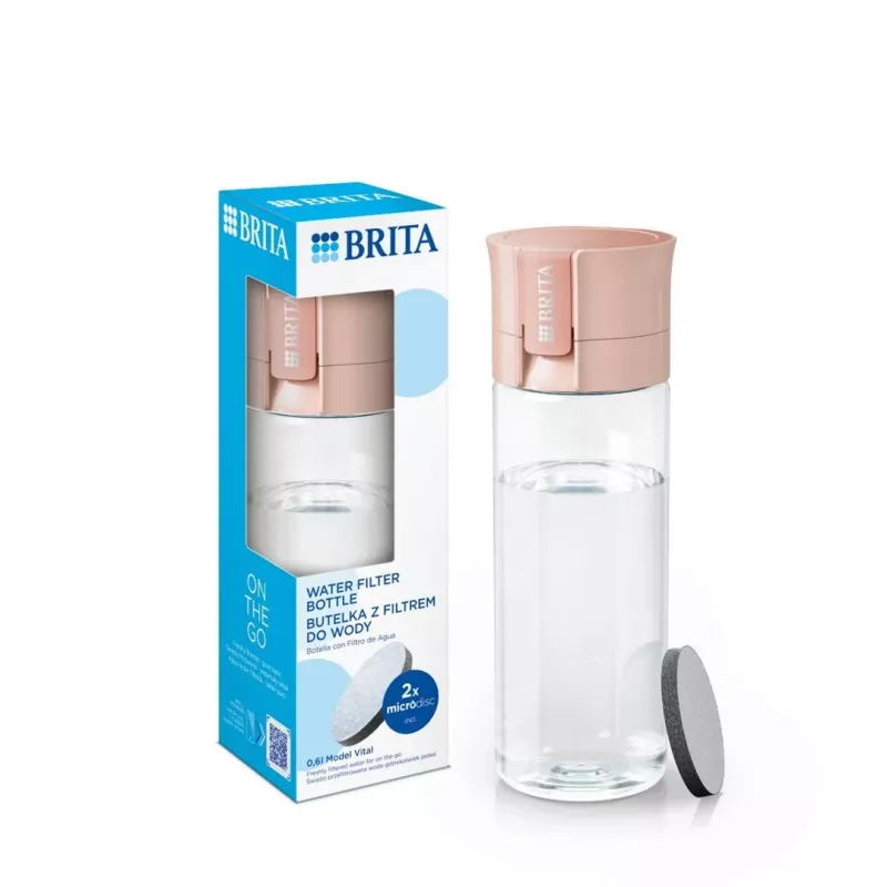 Brita Vital brzoskwiniowa butelka filtrująca z 2 dyskami