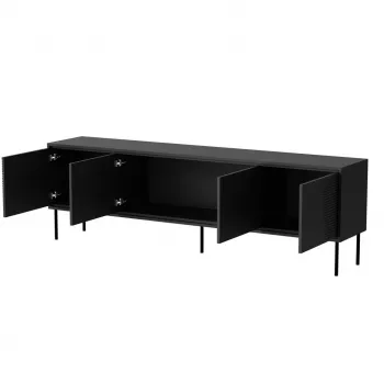 szafka RTV ABI 4D 200x38x62 czarny matowy