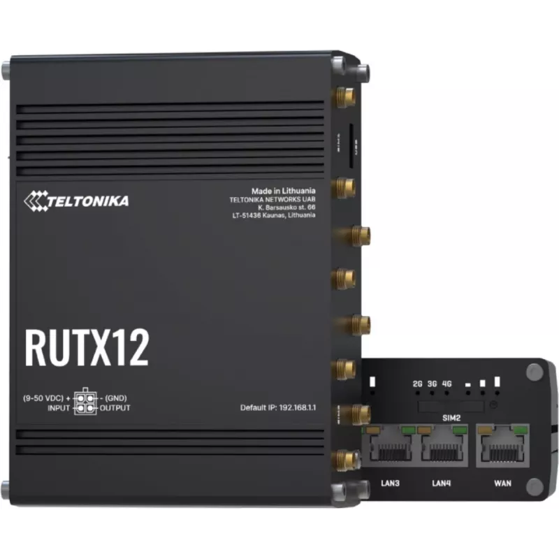 Teltonika RUTX12DUAL LTE CAT 6 Przemysłowy Router Komórkowy