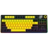 LORGAR KBP70TKLW, Bezprzewodowa mechaniczna klawiatura gamingowa TKL Pro, czarno-żółta, układ EN