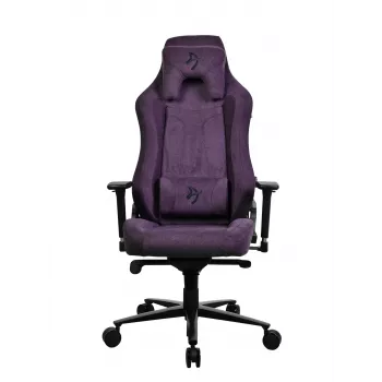 Fotel gamingowy Arozzi Vernazza SoftFabric fioletowy — ergonomiczna konstrukcja, regulowane podłokietniki i wysokość