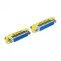 DeLOCK 65483 adapter złącza złącza Sub-D 25 niebieski srebrny żółty