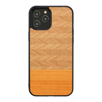 Etui ochronne Man and Wood do iPhone 12 Pro Max — herringbone arancia Czarny