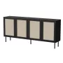 JUTA 4D komoda 4D 200x39,5x90 czarny + linol calabria