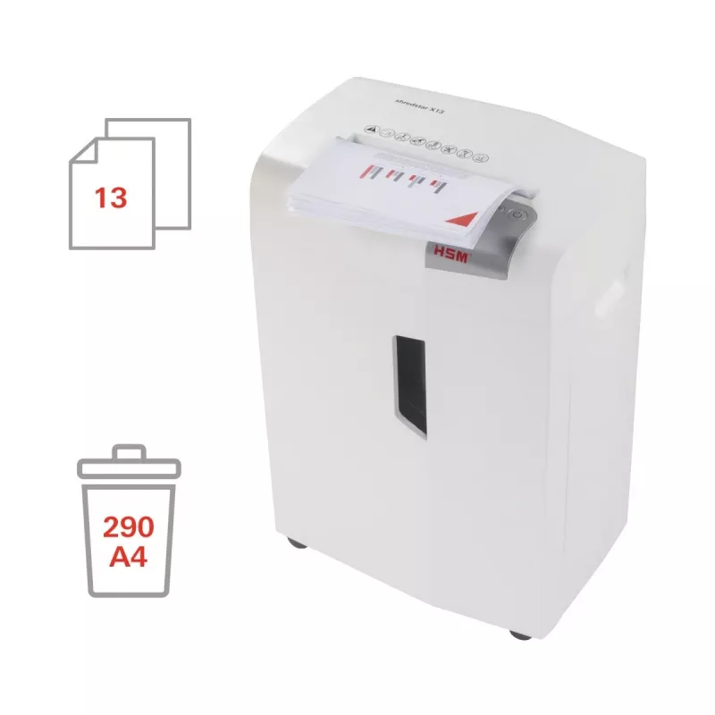 Niszczarka dokumentów HSM shredstar X13, 4 x 37 mm + osobny mechanizm do cięcia płyt CD