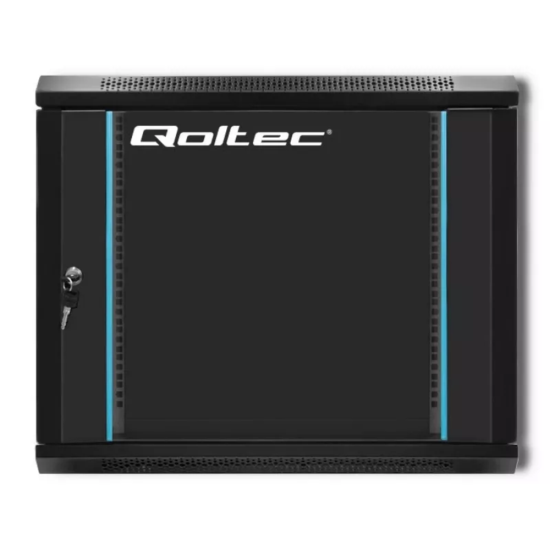 Szafa rack 19 cali QOLTEC 54463 9U 600x500x450 mm obudowa metalowa na sprzęt sieciowy