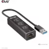 Hub USB CLUB3D USB 3.2 Gen1 Type-A, 3 porty i Gigabit Ethernet