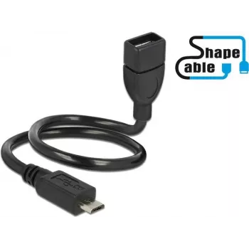 Kabel USB DeLOCK 83927 USB 2.0 0,35 m Micro-USB B USB A Czarny