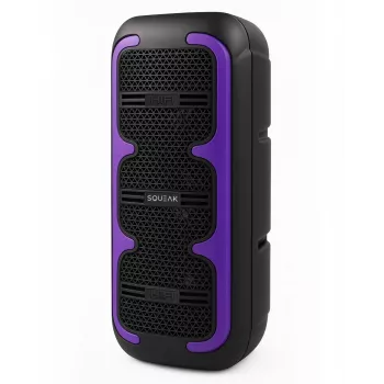 Przenośny głośnik stereo SQUEAK SQ1009 — Bluetooth 5.3, 45 W RMS, 10h bateria, FM, USB, AUX, LED, 1800 mAh, czarny