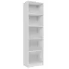 Biurkowa biblioteczka Topeshop R50 BIEL 5 półek biała