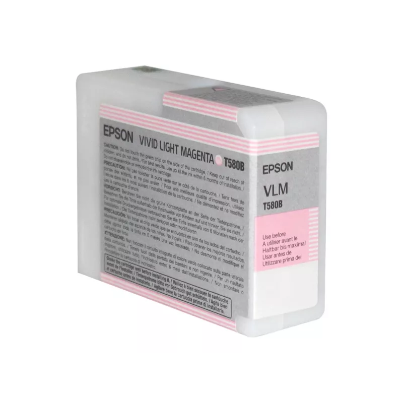 Epson Singlepack Vivid Light magenta T580B00, Vivid light magenta, tusz pigmentowy, 80 ml, 1 szt.
