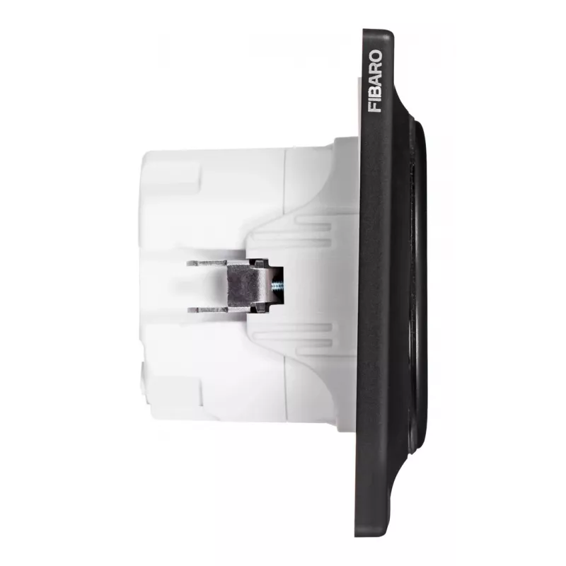 Gniazdo elektryczne Typ F Fibaro FGWOF-011-8, 1 gniazdo, 110–230 V, 50/60 Hz, czarne