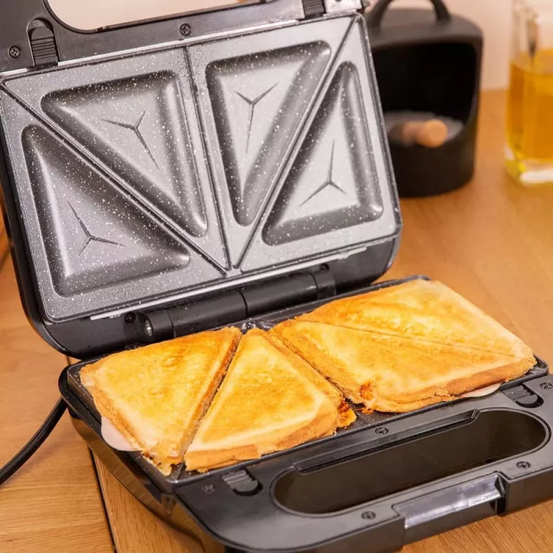 Cecotec Sandwich Maker | Rock’nToast 4in1 | 1000 W | Liczba płyt 4 | Czarny