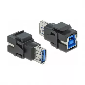 Moduł Keystone DeLOCK 86395 Płaski Czarny USB A