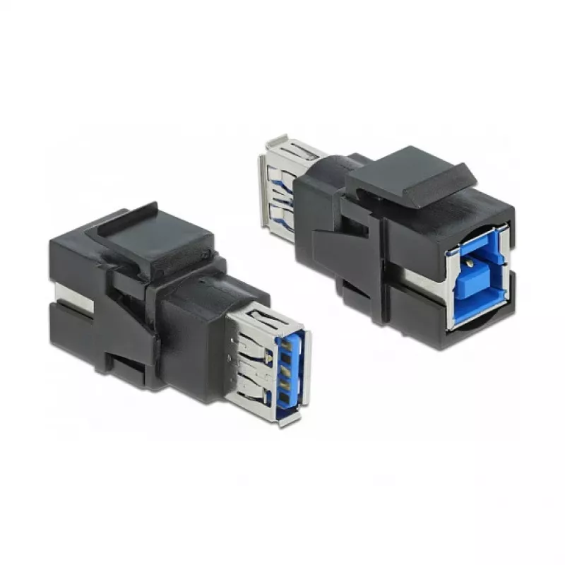 Moduł Keystone DeLOCK 86395 Płaski Czarny USB A