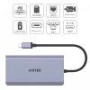 Hub UNITEK uHUB S7 USB 3.2 Gen 1 Type-C szary