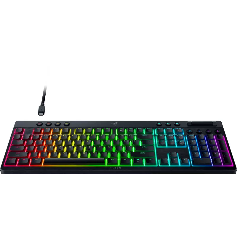 Mechaniczna klawiatura niskoprofilowa Razer CzarnyWidow V4 — przełączniki pomarańczowy, Bluetooth