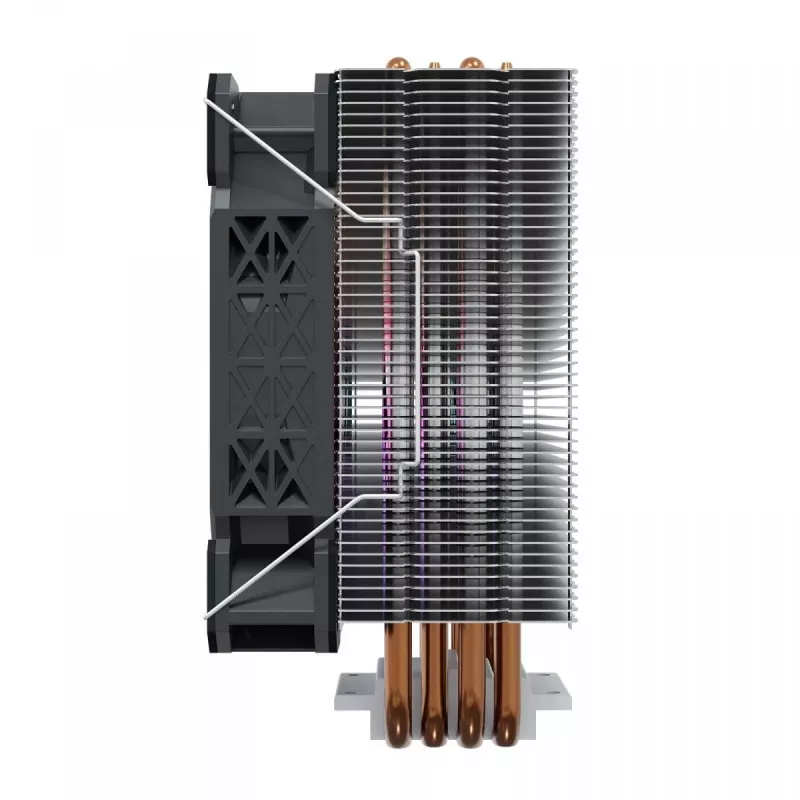 Chłodzenie procesora SAVIO SAVGCOVORTEXX2ARGB z 4 rurkami cieplnymi, wentylatorem 120 mm ARGB, czarne