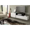 Cama szafka TV SIGMA 3 180 biały/biały połysk + czarny