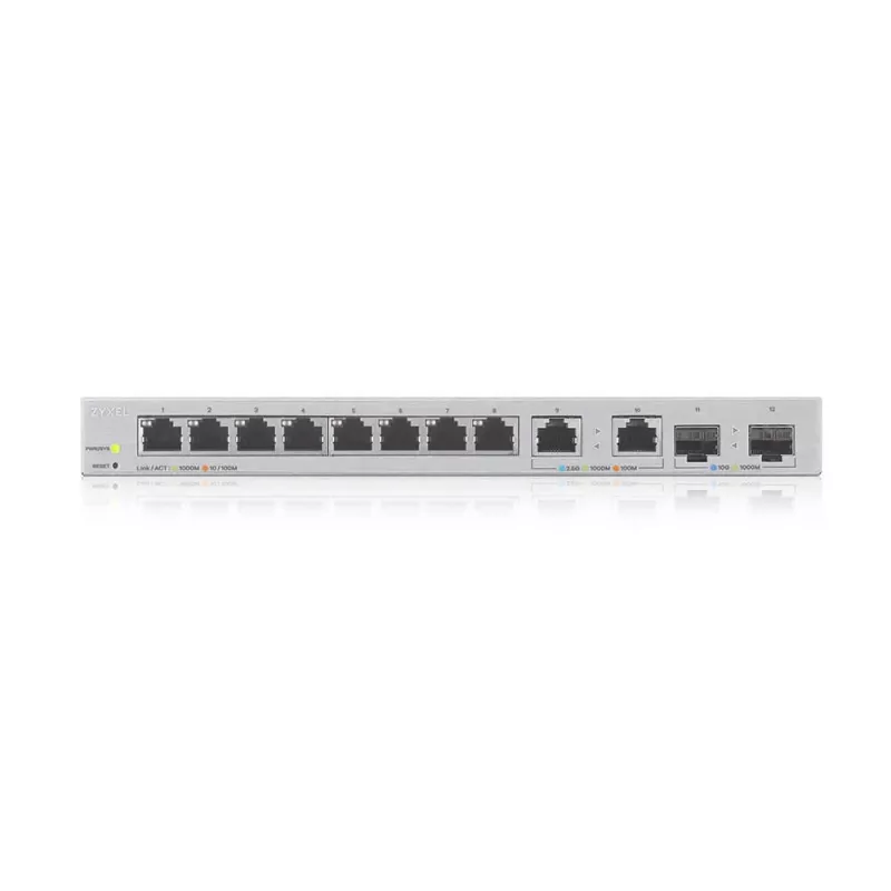 Przełącznik sieciowy Zyxel XGS1210-12-ZZ0102F zarządzany Gigabit Ethernet (10/100/1000) Szary