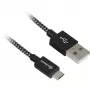 Kabel USB A–B Sharkoon 3,0 m z oplotem aluminiowym