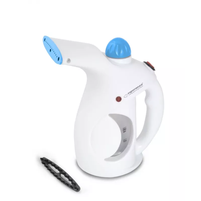 Ręczny parownik do ubrań ESPERANZA EHI006 — 800 W, para 15 g/min, zbiornik 0,2 L, przewód 1,5 m, czarny