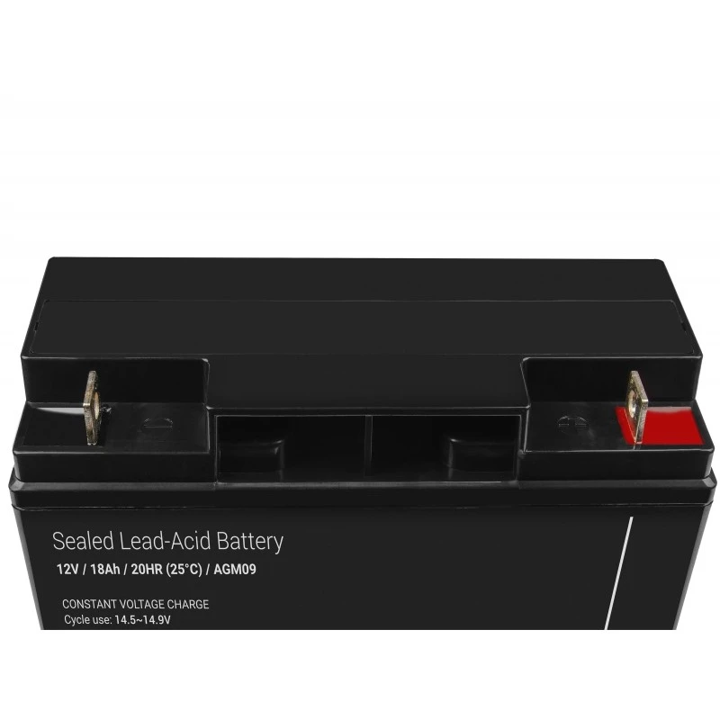 Akumulator kwasowo-ołowiowy szczelny zielony Cell AGM09 12 V 18000 mAh, czarny, 167×77×181 mm, 4,8 kg