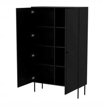 Szafka do przechowywania Cama Meble PALAZZO BIS 100x39x166 matowa czerń, wolnostojąca przy ścianie