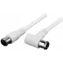 Kabel koncentryczny Preisner FQ-FQW150 1.5 m F Biały