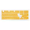 Zestaw klawiszy Ducky DKSA109-DEPDYDYYWO1 żółty PBT Double-Shot układ DE 109 klawiszy