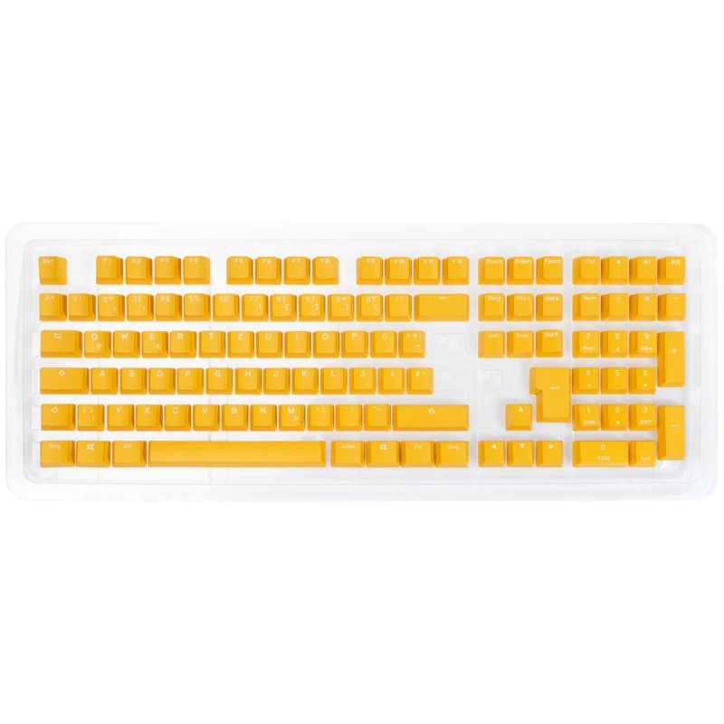 Zestaw klawiszy Ducky DKSA109-DEPDYDYYWO1 żółty PBT Double-Shot układ DE 109 klawiszy