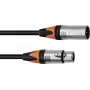 Kabel XLR PSSO 3-pin, 3 m, czarny, złącza Neutrik