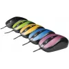 Mysz przewodowa USB, 4 przyciski, optyczna, symetryczna, niebieska